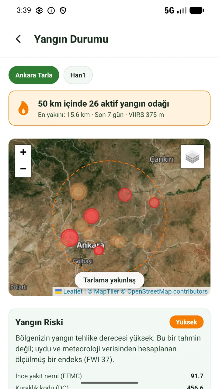 Yangın durumu